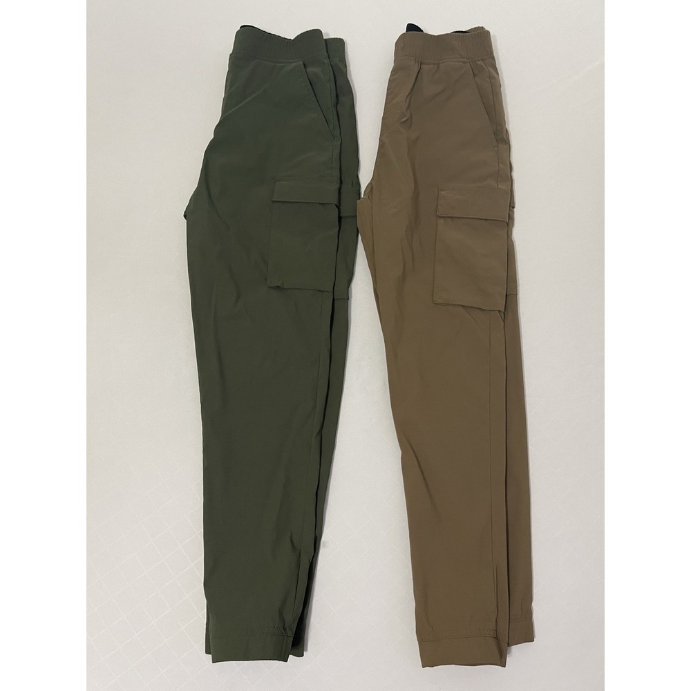 Kenneth Cole Men's M Olive Green Brown Stretch Cargo Pants Lot Of 2